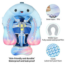 Load image into Gallery viewer, Floating Bed Mambobaby Float with Canopy Skin-friendly Baby Swim Float with Tail Waterproof Non-Inflatable Mambo Float Smart Swim Trainer Soft Solid Infant Pool Float 3-24 months Baby Swim Ring