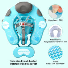 Load image into Gallery viewer, 3-48 Months Mambobaby Swim Float Baby Stroller Canopy 4 Swim Ways Non-Inflatable Baby Pool Float Solid Infant Toddler Swim Ring