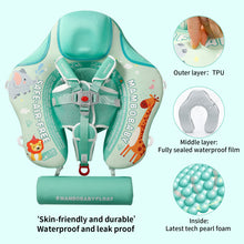 Load image into Gallery viewer, Floating Bed 3 Swim Method Mambobaby Float with Canopy Baby Pool Float Infant Swim Float Infant Pool Float Swim Trainer Mambo Baby Relaxing Non-inflatable Floats Waist Ring Swimming Pool Toys Pearl Foam Smart Swimmer