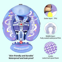 Load image into Gallery viewer, Floating Bed Mambobaby Float with Canopy and Tail Donut New Upgraded Non-inflatable Baby Pool Float Mambo Float Swim Trainer Solid Infant Swim Float Adjustable Pearl Foam Baby Swim Ring