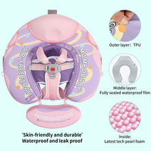 Load image into Gallery viewer, Floating Bed Mambobaby Float with Canopy and Tail Donut New Upgraded Non-inflatable Baby Pool Float Mambo Float Swim Trainer Solid Infant Swim Float Adjustable Pearl Foam Baby Swim Ring