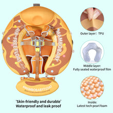 Load image into Gallery viewer, Floating Bed Mambobaby Float with Canopy and Tail Donut New Upgraded Non-inflatable Baby Pool Float Mambo Float Swim Trainer Solid Infant Swim Float Adjustable Pearl Foam Baby Swim Ring