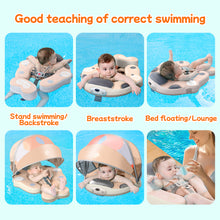 Load image into Gallery viewer, 3-48Months Add 3rd Swim Mode Standing Stroke Baby Stroller Canopy Non-Inflatable Mambobaby Swim Float Baby Pool Float Solid Infant Toddler Swim Ring
