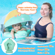 Load image into Gallery viewer, Floating Mesh Bed Mambobaby Float Animal Butterfly Baby Stroller Canopy Non-Inflatable Baby Swim Float Add Tail No Flip Over Pearl Foam Solid Water Floats Smart Swim Trainer Infant Pool Float Swim Ring