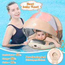 Load image into Gallery viewer, 3-48Months Add 3rd Swim Mode Standing Stroke Baby Stroller Canopy Non-Inflatable Mambobaby Swim Float Baby Pool Float Solid Infant Toddler Swim Ring