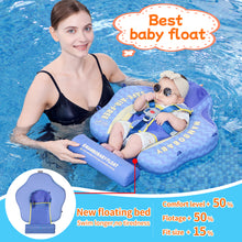 Load image into Gallery viewer, Mambobaby Float with Canopy Baby Pool Float Infant Swim Float Infant Pool Float Swim Trainer Mambo Baby Relaxing Non-inflatable Floats Waist Ring Swimming Pool Toys Pearl Foam Smart Swimmer Solid Adjustable Classical Swim Ring Deluxe Baby Floaties