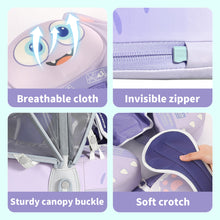 Load image into Gallery viewer, Floating Bed Mambobaby Float with Canopy and Tail Donut New Upgraded Non-inflatable Baby Pool Float Mambo Float Swim Trainer Solid Infant Swim Float Adjustable Pearl Foam Baby Swim Ring