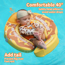 Load image into Gallery viewer, Floating Bed Mambobaby Float with Canopy and Tail Donut New Upgraded Non-inflatable Baby Pool Float Mambo Float Swim Trainer Solid Infant Swim Float Adjustable Pearl Foam Baby Swim Ring