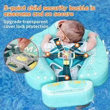 Load image into Gallery viewer, Floating Bed Mambobaby Float with Canopy Skin-friendly Baby Swim Float with Tail Waterproof Non-Inflatable Mambo Float Smart Swim Trainer Soft Solid Infant Pool Float 3-24 months Baby Swim Ring