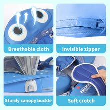Load image into Gallery viewer, Floating Bed Mambobaby Float with Canopy Skin-friendly Baby Swim Float with Tail Waterproof Non-Inflatable Mambo Float Smart Swim Trainer Soft Solid Infant Pool Float 3-24 months Baby Swim Ring