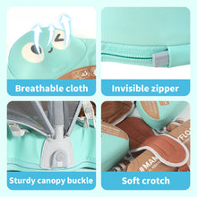 Load image into Gallery viewer, Floating Bed Mambobaby Float with Canopy and Tail New Upgraded Non-inflatable Baby Pool Float Mambo Float Swim Trainer Solid Infant Swim Float Adjustable Pearl Foam Baby Swim Ring