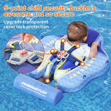 Load image into Gallery viewer, Mambobaby Float with Canopy Baby Pool Float Infant Swim Float Infant Pool Float Swim Trainer Mambo Baby Relaxing Non-inflatable Floats Waist Ring Swimming Pool Toys Pearl Foam Smart Swimmer Solid Adjustable Classical Swim Ring Deluxe Baby Floaties