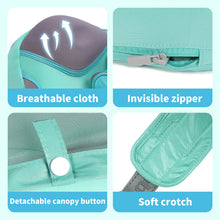 Load image into Gallery viewer, Mambobaby Float Add Tail No Flip Over Non-Inflatable Baby Swim Float Pearl Foam Solid Water Floats Smart Swim Trainer Infant Pool Float Swim Ring with Sun Canopy