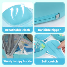 Load image into Gallery viewer, Mambobaby Float with Canopy Skin-friendly Baby Swim Float with Tail Waterproof Non-Inflatable Mambo Float Smart Swim Trainer Soft Solid Infant Pool Float 3-24 months Baby Swim Ring