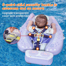 Load image into Gallery viewer, Floating Bed Mambobaby Float with Canopy and Tail Donut New Upgraded Non-inflatable Baby Pool Float Mambo Float Swim Trainer Solid Infant Swim Float Adjustable Pearl Foam Baby Swim Ring