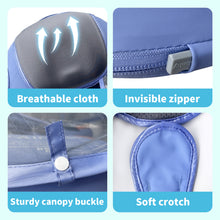 Load image into Gallery viewer, Floating Mesh Bed Mambobaby Float with Canopy and Tail New Upgraded Non-inflatable Baby Pool Float Mambo Float Swim Trainer Solid Infant Swim Float Adjustable Pearl Foam Baby Swim Ring aged 3-24Months