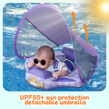 Load image into Gallery viewer, Floating Bed 3 Swim Method Mambobaby Float with Canopy Baby Pool Float Infant Swim Float Infant Pool Float Swim Trainer Mambo Baby Relaxing Non-inflatable Floats Waist Ring Swimming Pool Toys Pearl Foam Smart Swimmer