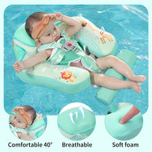 Load image into Gallery viewer, Floating Bed 3 Swim Method Mambobaby Float with Canopy Baby Pool Float Infant Swim Float Infant Pool Float Swim Trainer Mambo Baby Relaxing Non-inflatable Floats Waist Ring Swimming Pool Toys Pearl Foam Smart Swimmer