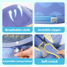 Load image into Gallery viewer, Mambobaby Float with Canopy Baby Pool Float Infant Swim Float Infant Pool Float Swim Trainer Mambo Baby Relaxing Non-inflatable Floats Waist Ring Swimming Pool Toys Pearl Foam Smart Swimmer Solid Adjustable Classical Swim Ring Deluxe Baby Floaties