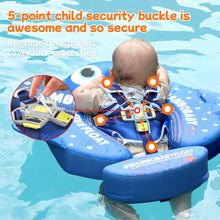 Load image into Gallery viewer, Floating Bed Mambobaby Float with Canopy Skin-friendly Baby Swim Float with Tail Waterproof Non-Inflatable Mambo Float Smart Swim Trainer Soft Solid Infant Pool Float 3-24 months Baby Swim Ring