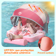 Load image into Gallery viewer, Floating Bed Mambobaby Float Animal Butterfly Pattern Baby Stroller Canopy Non-Inflatable Baby Swim Float Add Tail No Flip Over Pearl Foam Solid Water Floats Smart Swim Trainer Infant Pool Float Swim Ring