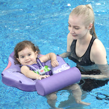 Load image into Gallery viewer, Big Buoyancy and Comfort Mambobaby Float with Canopy and Tail New Upgraded Non-inflatable Baby Pool Float Mambo Float Swim Trainer Solid Infant Swim Float Adjustable Pearl Foam Baby Swim Ring