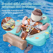 Load image into Gallery viewer, Mesh Bed Floating Mambobaby Float with Canopy and Tail New Upgraded Non-inflatable Baby Pool Float Mambo Float Swim Trainer Solid Infant Swim Float Adjustable Pearl Foam Baby Swim Ring
