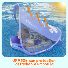 Load image into Gallery viewer, Mambobaby Float with Canopy Baby Pool Float Infant Swim Float Infant Pool Float Swim Trainer Mambo Baby Relaxing Non-inflatable Floats Waist Ring Swimming Pool Toys Pearl Foam Smart Swimmer Solid Adjustable Classical Swim Ring Deluxe Baby Floaties