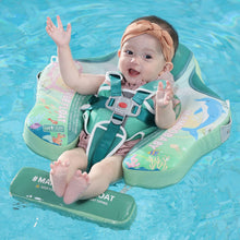 Load image into Gallery viewer, Mambobaby Float with Canopy Skin-friendly Baby Swim Float with Tail Waterproof Non-Inflatable Mambo Float Smart Swim Trainer Soft Solid Infant Pool Float 3-24 months Baby Swim Ring