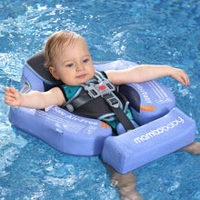 Load image into Gallery viewer, Floating Mesh Bed Mambobaby Float with Canopy and Tail New Upgraded Non-inflatable Baby Pool Float Mambo Float Swim Trainer Solid Infant Swim Float Adjustable Pearl Foam Baby Swim Ring aged 3-24Months