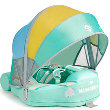 Load image into Gallery viewer, Floating Bed Mambobaby Float Animal Butterfly Pattern Baby Stroller Canopy Non-Inflatable Baby Swim Float Add Tail No Flip Over Pearl Foam Solid Water Floats Smart Swim Trainer Infant Pool Float Swim Ring