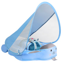 Load image into Gallery viewer, Mambobaby Float Add Tail No Flip Over Non-Inflatable Baby Swim Float Pearl Foam Solid Water Floats Smart Swim Trainer Infant Pool Float Swim Ring with Sun Canopy