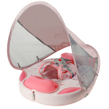 Load image into Gallery viewer, Fold-able Easy Carry with Tail Canopy Crotch Non-Inflatable Baby Float Mambobaby Float Smart Swim Trainer Soft Solid Waist Swim Ring Water Toy Infant Pool Float New