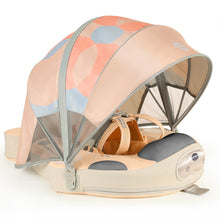 Load image into Gallery viewer, 3-48 Months Mambobaby Swim Float Baby Stroller Canopy 4 Swim Ways Non-Inflatable Baby Pool Float Solid Infant Toddler Swim Ring