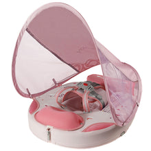 Load image into Gallery viewer, Fold-able Easy Carry with Tail Canopy Crotch Non-Inflatable Baby Float Mambobaby Float Smart Swim Trainer Soft Solid Waist Swim Ring Water Toy Infant Pool Float New