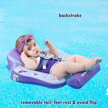 Load image into Gallery viewer, Mambobaby Float Newest Animal Butterfly Pattern Baby Stroller Canopy Non-Inflatable Baby Swim Float Add Tail No Flip Over Pearl Foam Solid Water Floats Smart Swim Trainer Infant Pool Float Swim Ring