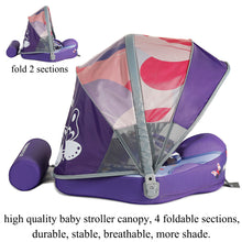 Load image into Gallery viewer, Mambobaby Float Newest Animal Butterfly Pattern Baby Stroller Canopy Non-Inflatable Baby Swim Float Add Tail No Flip Over Pearl Foam Solid Water Floats Smart Swim Trainer Infant Pool Float Swim Ring