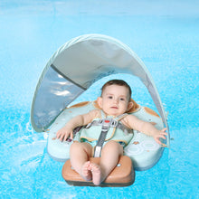 Load image into Gallery viewer, Fold-able Easy Carry with Tail Canopy Crotch Non-Inflatable Baby Float Mambobaby Float Smart Swim Trainer Soft Solid Waist Swim Ring Water Toy Infant Pool Float New