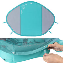 Load image into Gallery viewer, Cloth Mambobaby Newest Non Inflatable Baby Float Size Improved Add Tail Avoid Flip Over Swim Trainer Solid Infant Pool Float with Canopy UPF 50+ Swim Ring