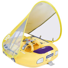 Load image into Gallery viewer, Car Non-Inflatable Baby Swim Float with Canopy and Tail and Crotch Mambobaby Solid Water Floats Smart Swim Trainer Infant Pool Float Swim Ring