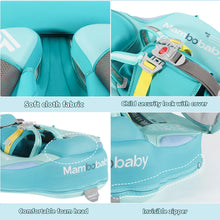 Load image into Gallery viewer, Mambobaby Float with Canopy UPF 50+ Sun Protection Pearl Foam Non-inflatable Solid Baby Pool Float with Tail Mambo Float Swim Trainer Skin-friendly Infant Swimming Ring
