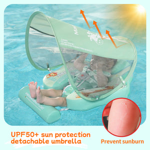 Floating Bed 3 Swim Method Mambobaby Float with Canopy Baby Pool Float Infant Swim Float Infant Pool Float Swim Trainer Mambo Baby Relaxing Non-inflatable Floats Waist Ring Swimming Pool Toys Pearl Foam Smart Swimmer