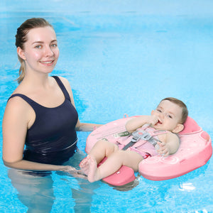 Fold-able Easy Carry with Tail Canopy Crotch Non-Inflatable Baby Float Mambobaby Float Smart Swim Trainer Soft Solid Waist Swim Ring Water Toy Infant Pool Float New