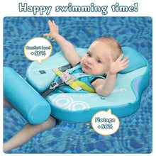 Load image into Gallery viewer, Mambobaby Float with Canopy UPF 50+ Sun Protection Pearl Foam Non-inflatable Solid Baby Pool Float with Tail Mambo Float Swim Trainer Skin-friendly Infant Swimming Ring
