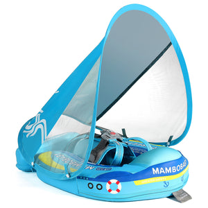 Floating Bed 3 Swim Method Mambobaby Float with Canopy Baby Pool Float Infant Swim Float Infant Pool Float Swim Trainer Mambo Baby Relaxing Non-inflatable Floats Waist Ring Swimming Pool Toys Pearl Foam Smart Swimmer