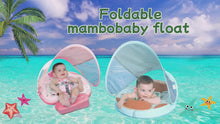 Load and play video in Gallery viewer, Fold-able Easy Carry with Tail Canopy Crotch Non-Inflatable Baby Float Mambobaby Float Smart Swim Trainer Soft Solid Waist Swim Ring Water Toy Infant Pool Float New
