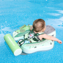 Load image into Gallery viewer, Mambobaby Non Inflatable Swim Trainer with UPF 50+ Sun Canopy Solid Swimming Pool Float
