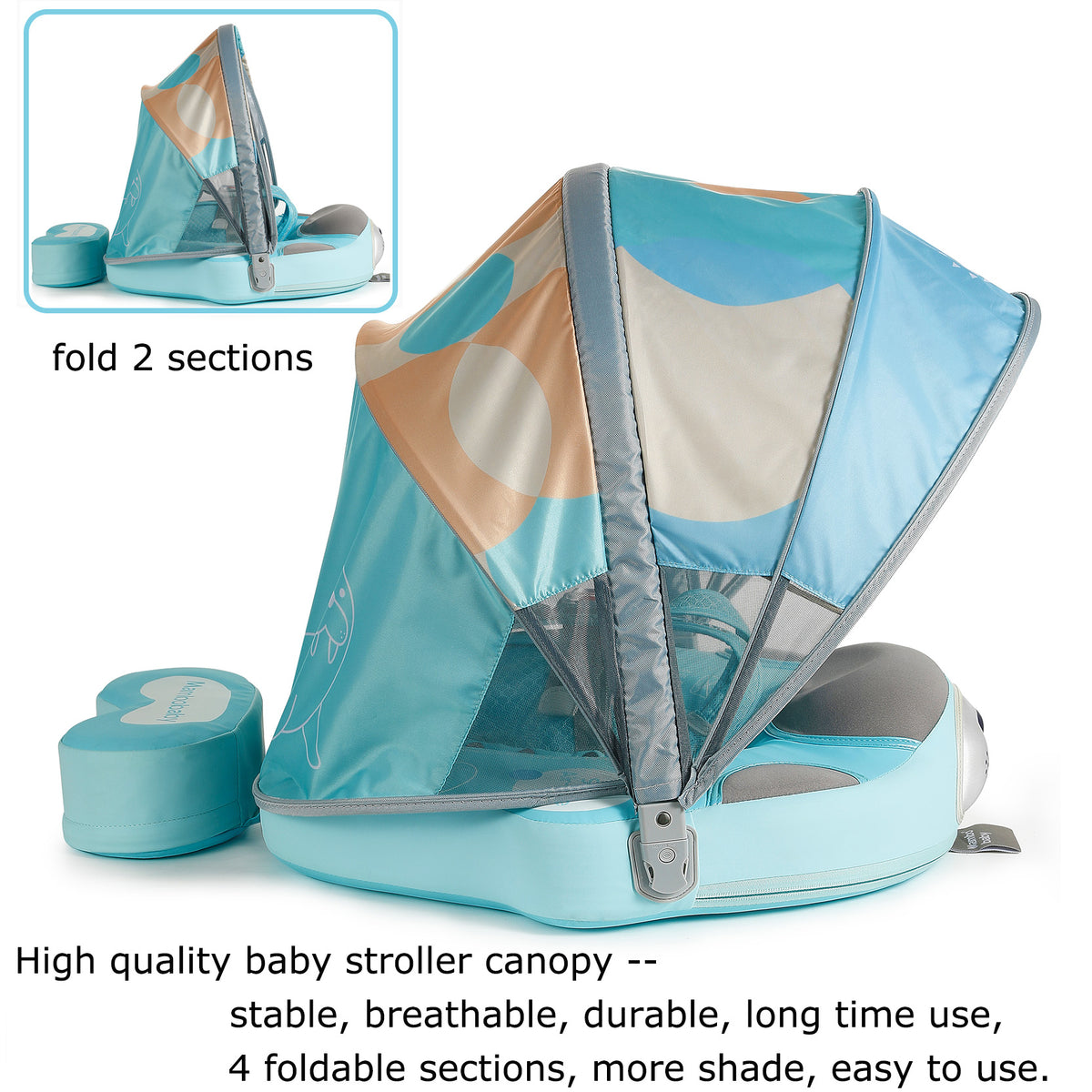3-48Months Add 3rd Swim Mode Standing Stroke Baby Stroller Canopy Non ...