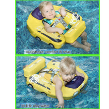 Load image into Gallery viewer, New Car Non-Inflatable Baby Swim Float with Canopy and Tail and Crotch Mambobaby Solid Water Floats Smart Swim Trainer Infant Pool Float Swim Ring

